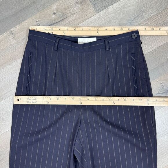 Casual Corner Pinstripe Cuff Hem Trouser Dress Pants Black 10 - Picture 10 of 13